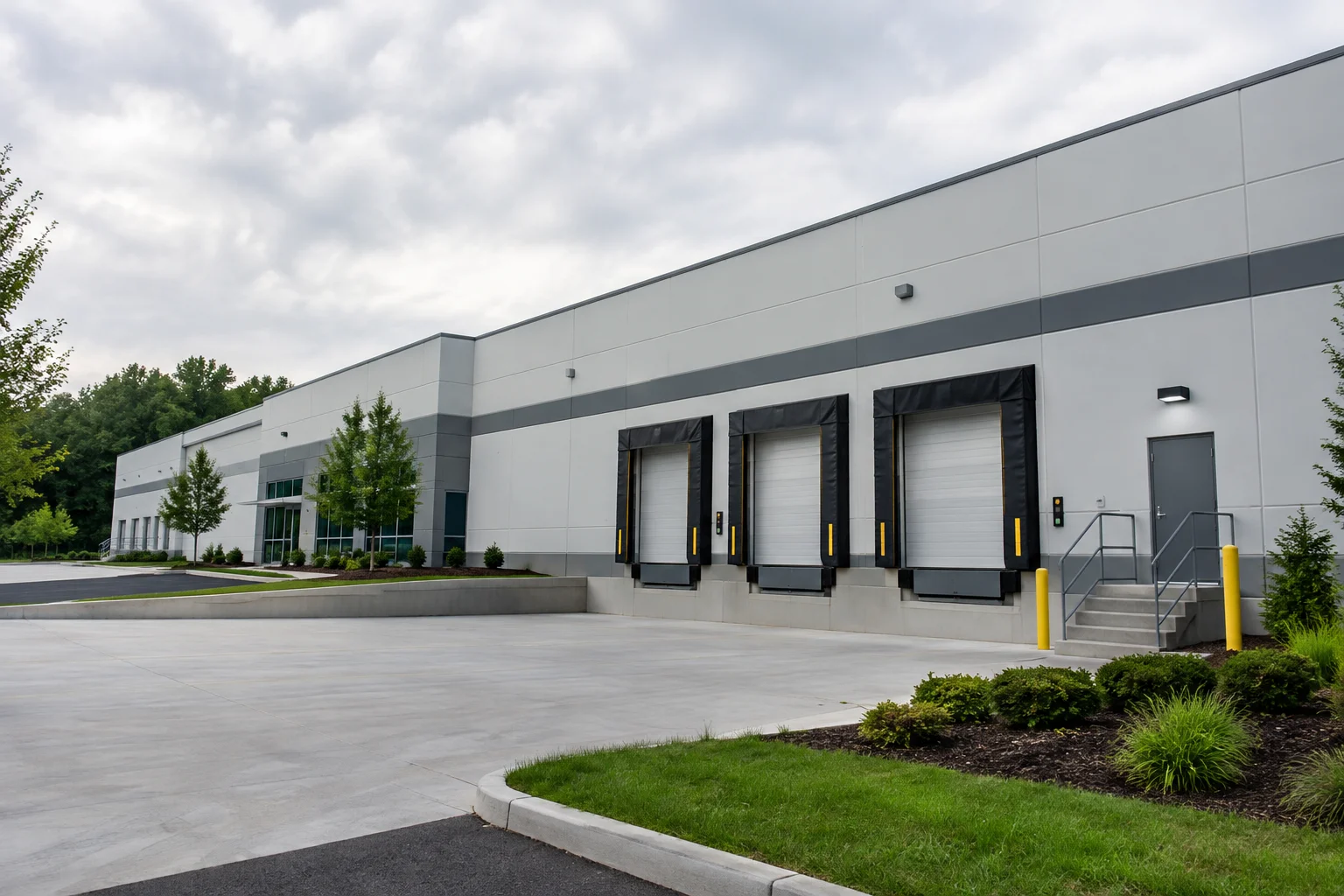Exterior of a generic industrial service facility.