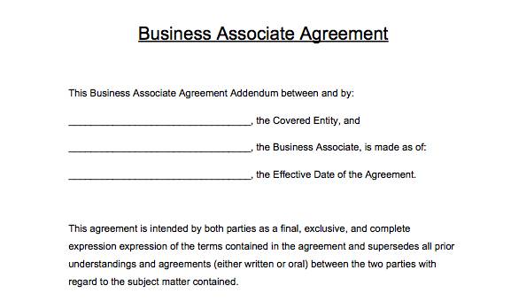 business associate agreement
