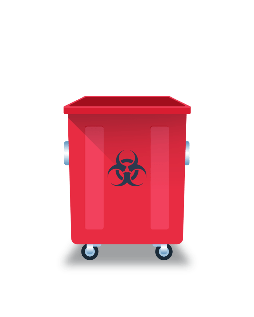 Infectious Waste Must Disposed Trash Bag Red Hospitals Biohazard