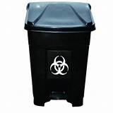 Black Medical Waste Bin