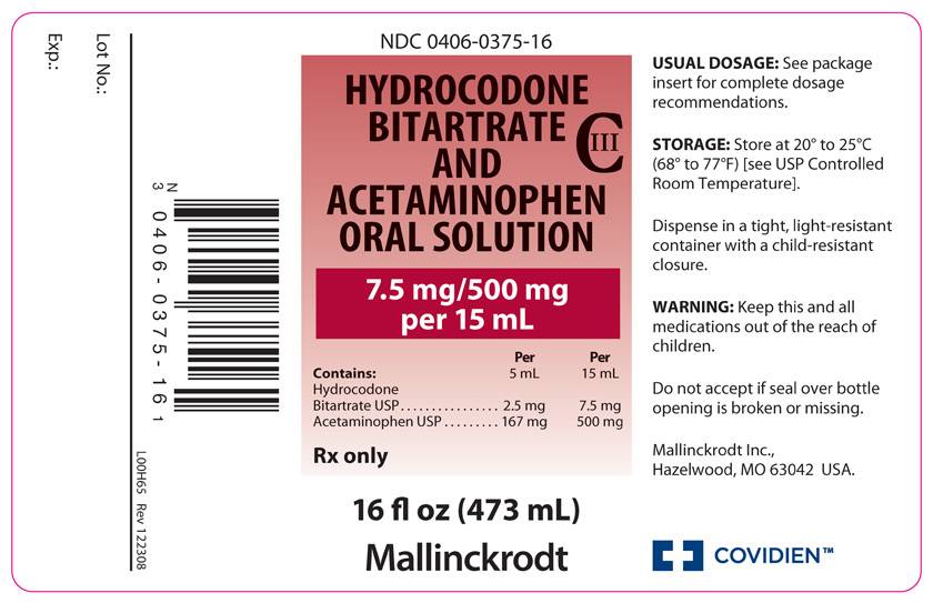 hydrocodone acetaminophen red label