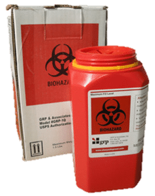 small sharps container