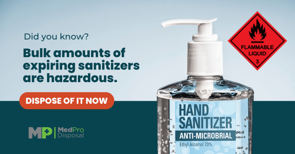 What to do with bulk amounts of expired Hand Sanitizer? Read this short guide to find out the best practices in hand sanitizer disposal.